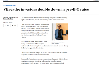 VBreathe investors double down in pre-IPO raise