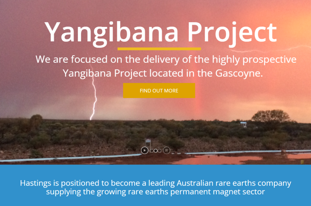 Hastings官网，Yangibana矿的介绍被放在了首页