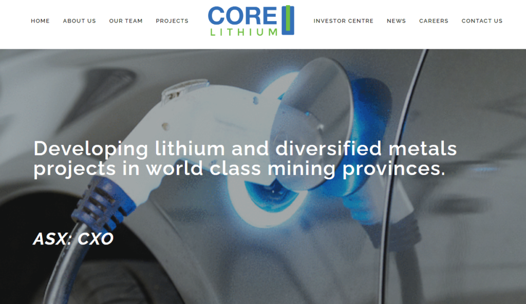 Core Lithium官网截图