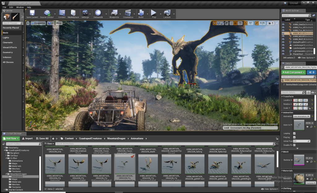 Unreal Engine 4虚幻引擎工作界面截图